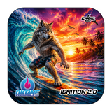 Sunset Surf Wolf