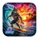 Sunset Surf Wolf